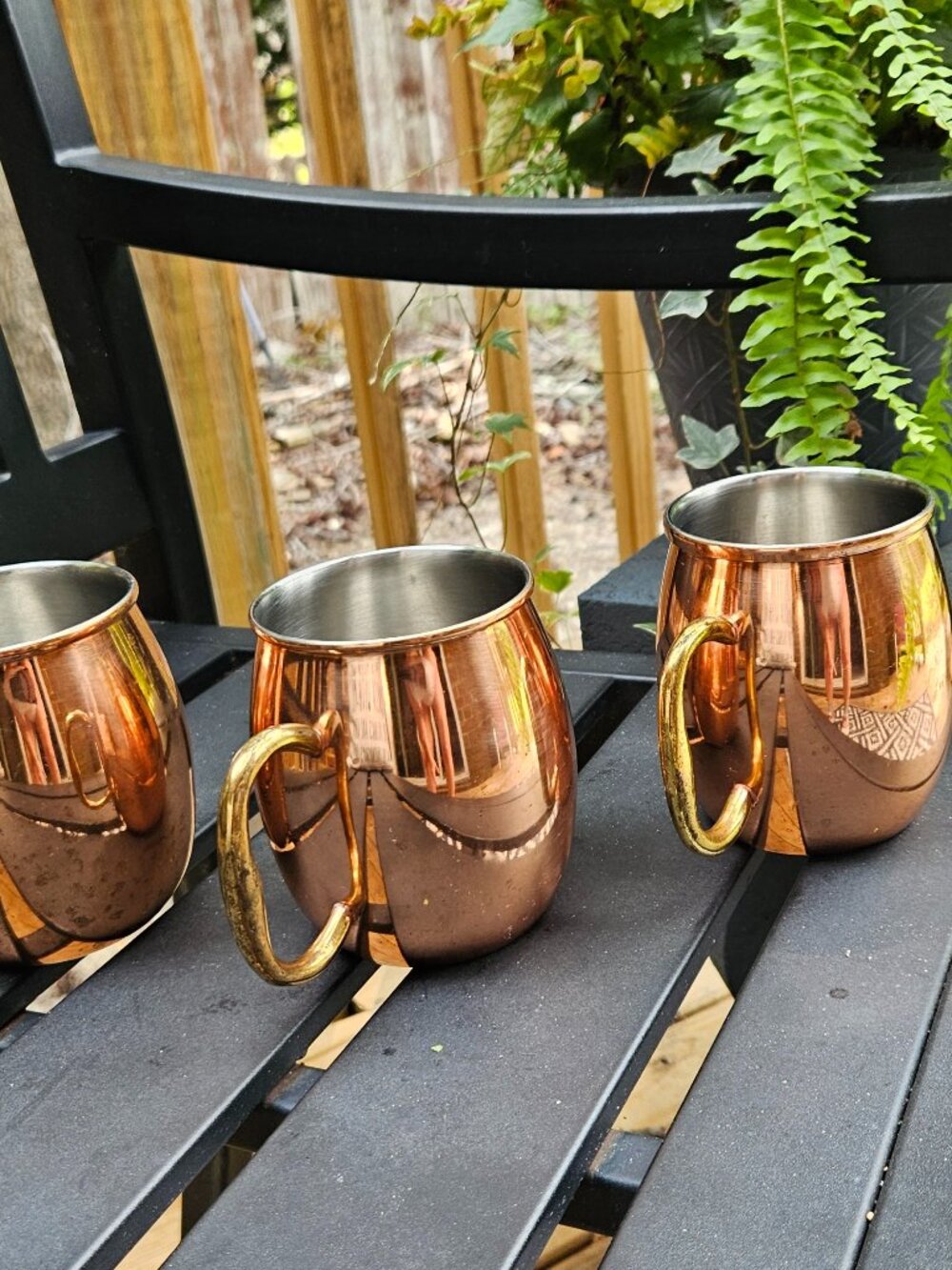 SET OF 3 Godinger Copper mugs Moscow mule